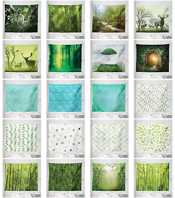 Ambesonne Green Microfiber Tapestry Wall Hanging Decor In 5 Sizes • $14.99