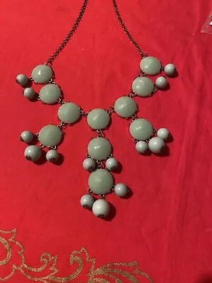 J. CREW Bauble Statement Necklace Mint Green Bubble Beads • $8.95
