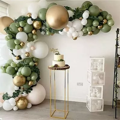 $9.99 • Buy Sage Balloons+Balloon Garland Arch Kit Set Birthday Wedding Party Decorations US