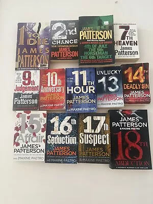 15 X James Patterson Novels (13 Books) PB Womens Murder Club 124-79-1113-18 • $69.99