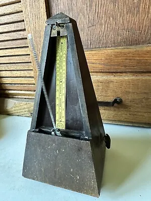 Vintage Seth Thomas Metronome De Maelzel Wood Music Timer Wind Up Missing Parts • $18.98