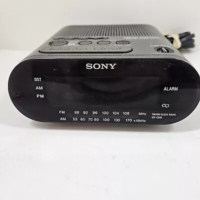Sony Dream Machine ICF-C218 Black Dual Alarm Clock Radio AM FM LED Display Works • $10.99