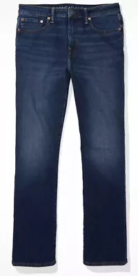 ￼ American Eagle Mens ￼ Original Bootcut Midnight Blue Airflex + 36/32 6513 • $34.95