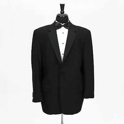 Joseph Abboud 42R Black Tuxedo Jacket Blazer Solid 2B Wool • $59.99