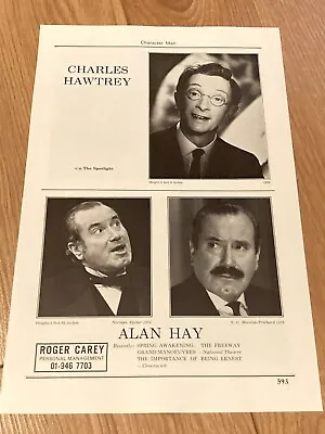 Charles Hawtrey - Rare Acting Agency Z-page. Carry On Camping Abroad Doctor • £15