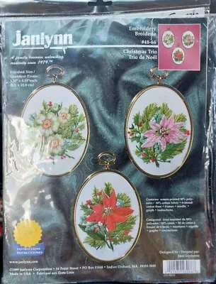 Janlynn Counted Cross Stitch Kit Christmas Trio. Complete 3 Kits.Bnwts • £19.99