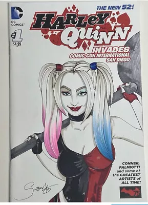 Harley Quinn Original Art- Sketch Cover Comic Variant By Sutton Kane • $212.31