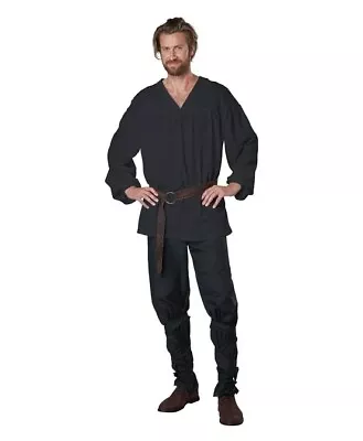 Renaissance Medieval Pirate Shirt - Cream - Belt - Costume - Adult - 2 Sizes • $49.99