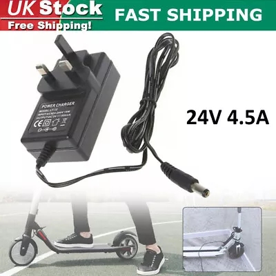 Electric E Scooter Bike 24 Volt Lead Acid Battery Charger 24V UK 240V Male Plug • £10.59