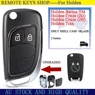 $14.99 • Buy 2 Button Modified Flip Remote Car Key Shell Cover For Holden Cruze Barina Trax