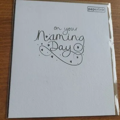 New (in Cello) Paperlink Naming Day Card - 'on Your Naming Day' • £3.15