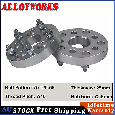 2PCS Wheel Spacers Adapter Fit Holden HQ HJ HX 5x120.65 25mm 7/16 ASI AUS • $69