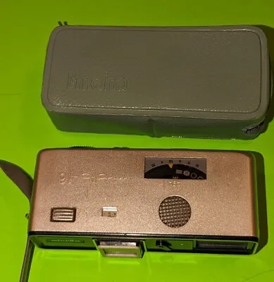 Vintage Minolta 16 Model P Miniature Spy Camera 16mm W Case & Strap TESTED 5C • $18.40