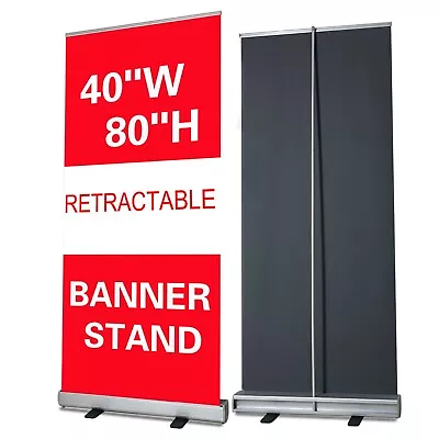 Heavy-Duty Retractable  Banner Stand 40 X80  With Carrying Bag (Stand ONLY) • $62.99