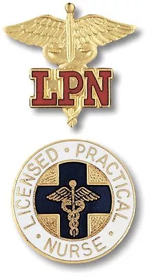 Nurse / Nursing Emblem LPN Pin - Caduceus Or Blue Cross • $9.97