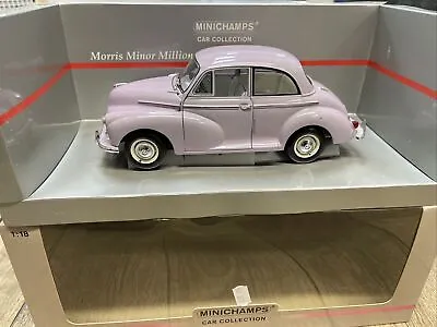 Minichamps 1/18 Scale 150 137001 - Morris Minor Million Edition - Lilac • £89