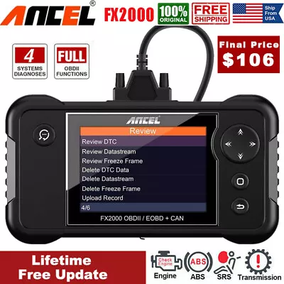 Automotive OBD2 Scanner Diagnostic Code Reader Car ABS SRS Transmission Engine • $104