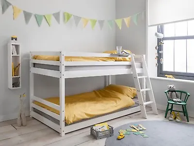 £189.99 • Buy Cabin Bed Midsleer Bunk Bed Hilda In White Kids Bed Childrens Low Bunk