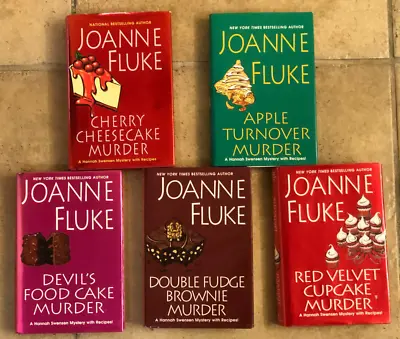 Lot Of 5 HC Hannah Swensen Mysteries With Recipes By Joanne Fluke ~ 3 Are 1st Ed • $19.99