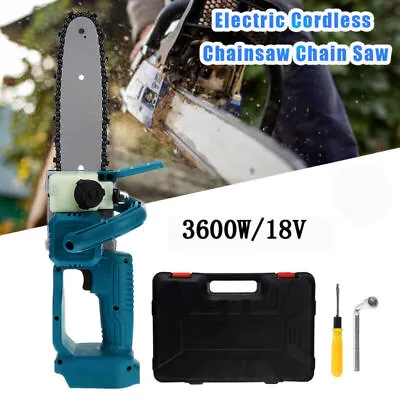 8'' Cordless Electric Saw Chainsaw Wood Cutting Machine Power Tools For Makita • £28.99