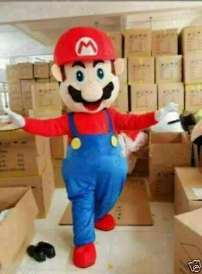 Christmas Present Super Mario Mascot Costume Cosplay Party Fancy Dress • $128