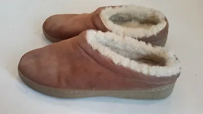 Cabela’s Womens Size 10M Slippers Cocoa Slip On Brown Sherpa Lined Pre-owned • $32.44