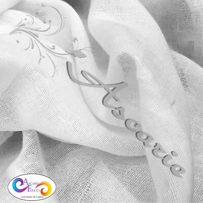 100% Cotton Muslin Egyptian Draping Fabric Cheesecloth Wedding Voile White Ivory • £3.99