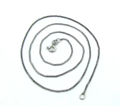 18  Hallmarked 925 Sterling Silver Thin Italian Box Chain Necklace • $22