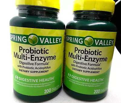 Spring Valley Probiotic Multi-Enzyme Digestive Formula Tablets  400 Count 3/25+ • $17.99