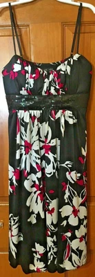 £8.05 • Buy Ruby Rox Preteen/Teen/Junior Floral Print Dress With Bow & Sequins - Size S