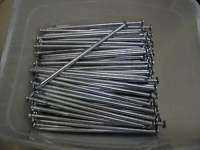 5kg 6  150mm Metal Wire Round Nails Bright Galvanized Pegs Spikes 211 NAILS • £40