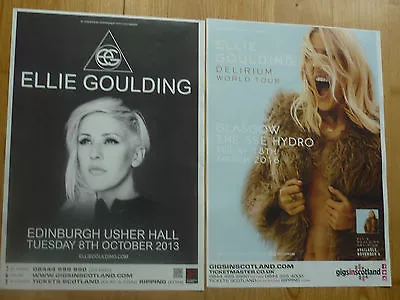 Ellie Goulding  Collection Of 2 Scottish Tour Live Band Show Concert Gig Posters • $22.39