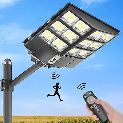 Solar Powered Street Lamp Night Light With Motion Sensor And Remote Control UK • £38.79