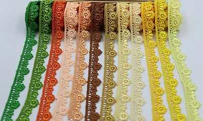 2 M 20 MM Wide Daisy Flower Edge Sewing Embellishment Craft Lace Trim Guipure • £3.73