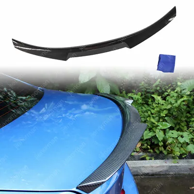 $57.89 • Buy For BMW 328i Spoiler Carbon Fiber Look M4 Style Rear Trunk 3 Series M3 F80 F30