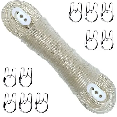 30M Washing Line Rope Steel 4mm Thick Clothes Line Rope Strong  PVC Outdoor • £11.99