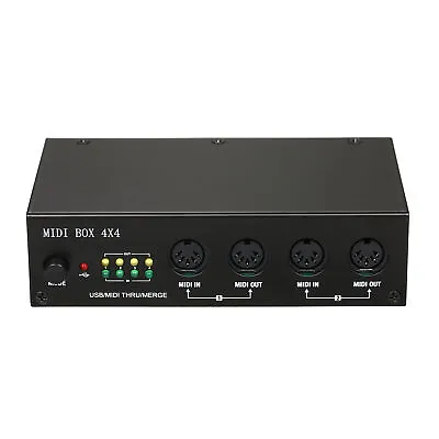 UM4X4 USB MIDI Interface 64 MIDI Channels 4i/4o + Merge 2i4o MIDI Box 4X4 U8J4 • $41.07