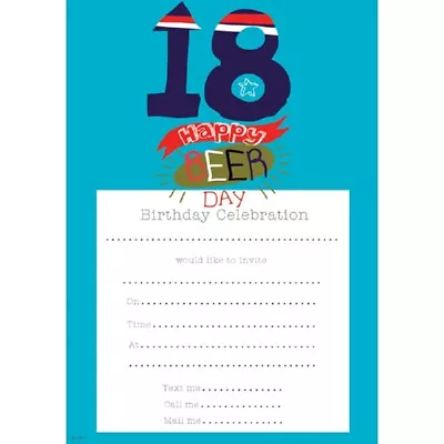 Simon Elvin Birthday Invites Hanging Pad (Pack Of 10) SG13819 • £19.89