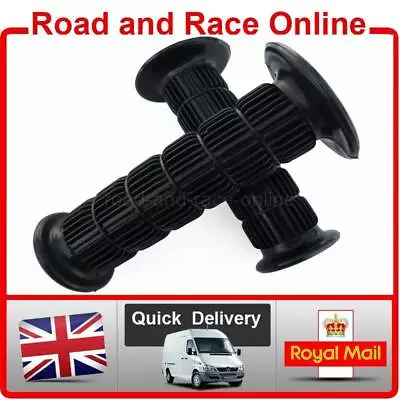 Black Handlebar Grips Pair Classic Style Suit Kawasaki Z650-Z900-Z1000-Z1300 Etc • £13.99