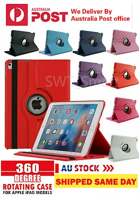 $11.95 • Buy 360 Rotate Leather Case Cover For Apple IPad4/3/2 9th 7th 8th 6th Gen Air1/2 Min