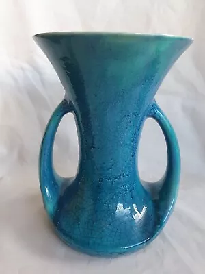 £85 • Buy Stunning Pilkington Blue Twin Handled Crystalline Vase, Circa 1910