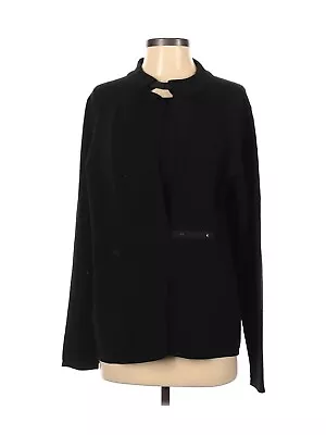 $53.97 • Buy Annette Gortz Jacket Size S Black Adjustable Snap Wrap Lagenlook Merino Knit
