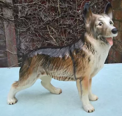 £15 • Buy Vintage Melba Ware German Shepherd Dog / Alsatian Figurine Ornament 32 Cm Tall
