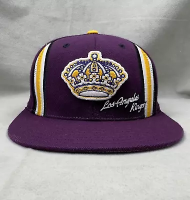 Vintage LA Kings Hat American Needle NHL Hockey Purple Cap Size 7 1/4 Wool Blend • $168.59