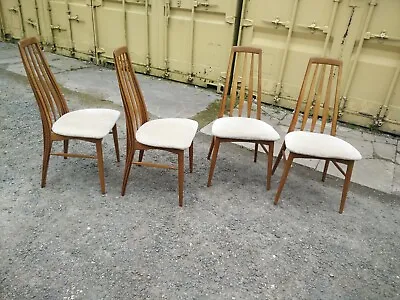 Vintage Set Of 4 Danish Koefoeds Hornslet Eva Teak Dining Chairs • £230