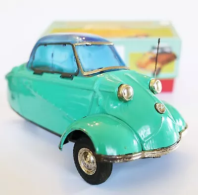 Vintage Bandai Messerschmitt Tin Car Japan Caldonia Green In Fake Box • $700