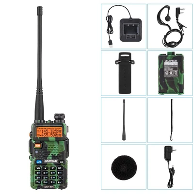 £22.50 • Buy UV-5R LCD Dual Band UHF VHF Walkie Talkie Ham Two Way Radio +Earpiece Camouflage