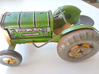 Mettoy Fordson Tractor Tinplate Vintage Toy Model Clockwork • £20