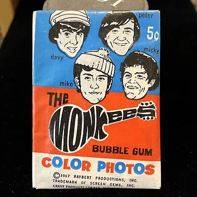 1967 MONKEES UNOPENED WAX PACK CARDS Great Deal • $59.99