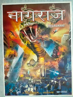 NAGRAJ MEGA SNAKE 2007 Horror Rare Movie Poster India Promo Orig Ltd Stock HINDI • £224.10